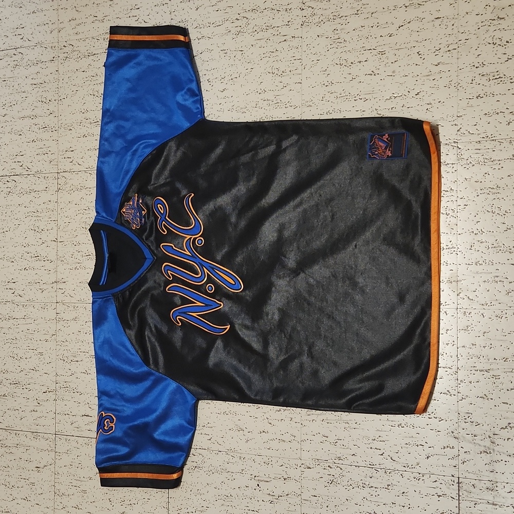 Fubu '05' City Series Collection NYC Jersey Vintage Black, Blue And Orange